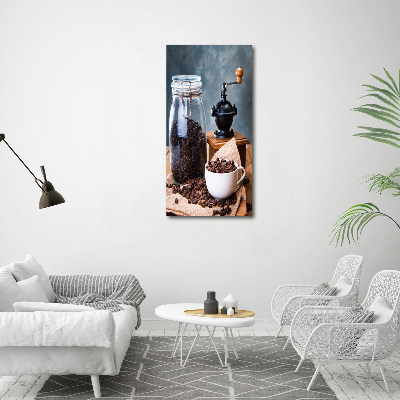 Quadro di vetro verticale Macinacaffè