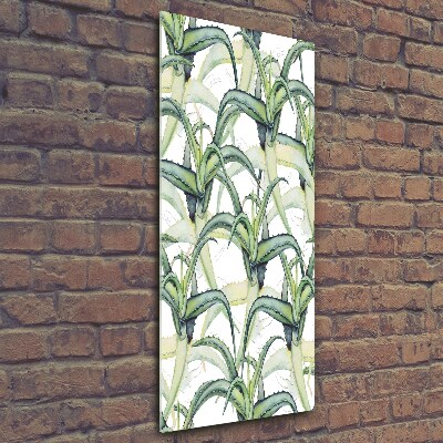 Quadro di vetro verticale Aloe