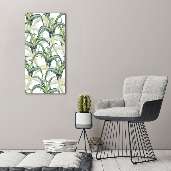 Quadro di vetro verticale Aloe