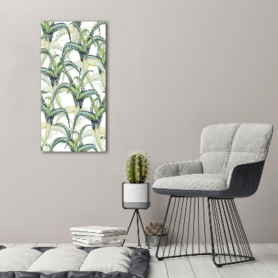 Quadro di vetro verticale Aloe