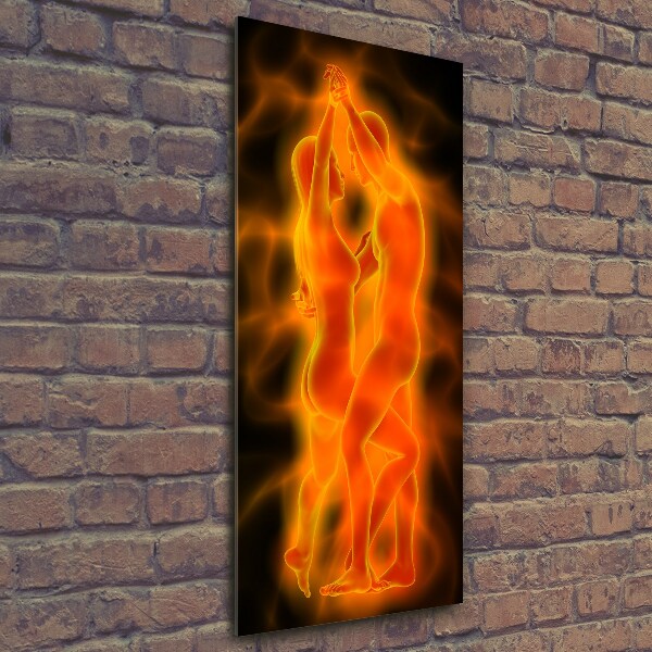 Quadro vetro verticale Coppia che balla