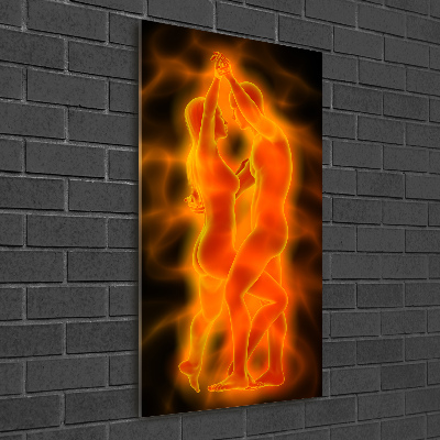 Quadro vetro verticale Coppia che balla