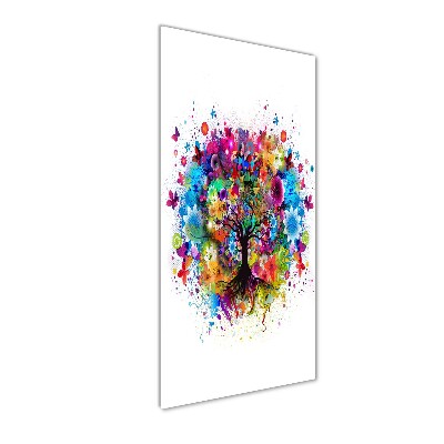 Quadro di vetro verticale Albero astratto