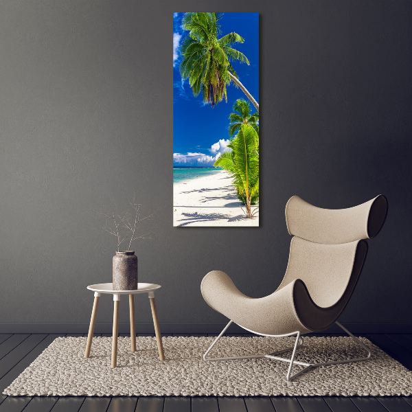 Quadro in vetro verticale Spiaggia tropicale