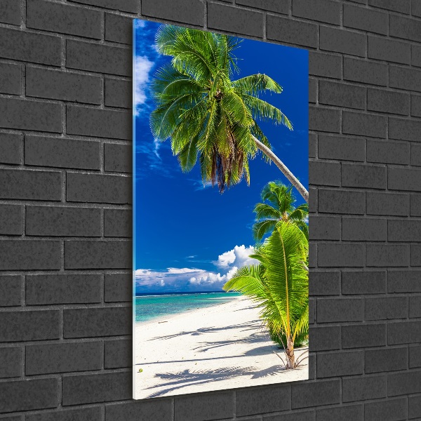 Quadro in vetro verticale Spiaggia tropicale