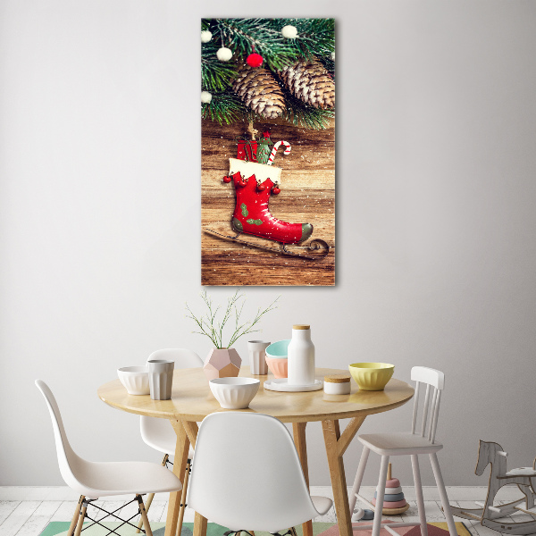 Quadro in vetro verticale Decorazioni natalizie