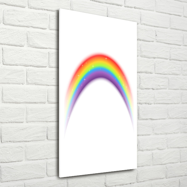 Quadro stampa su vetro verticale Arcobaleno