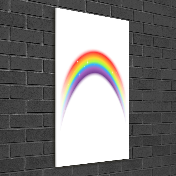 Quadro stampa su vetro verticale Arcobaleno