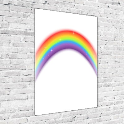 Quadro stampa su vetro verticale Arcobaleno