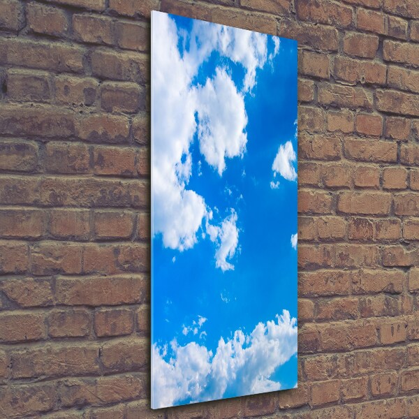 Quadro di vetro verticale Nuvole nel cielo