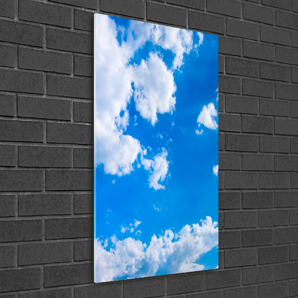 Quadro di vetro verticale Nuvole nel cielo