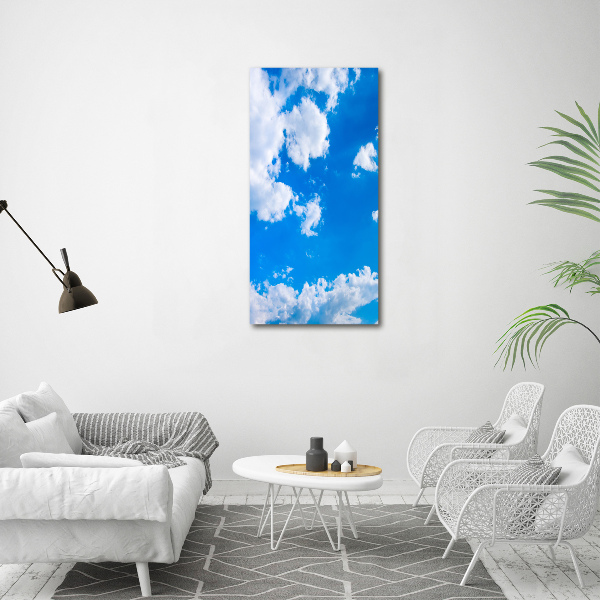 Quadro di vetro verticale Nuvole nel cielo