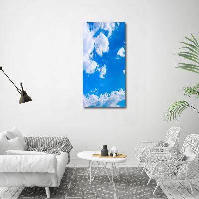 Quadro di vetro verticale Nuvole nel cielo
