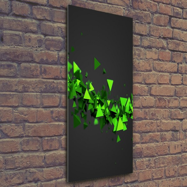 Quadro di vetro verticale Onda geometrica