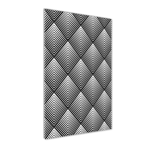 Quadro di vetro verticale Sfondo geometrico