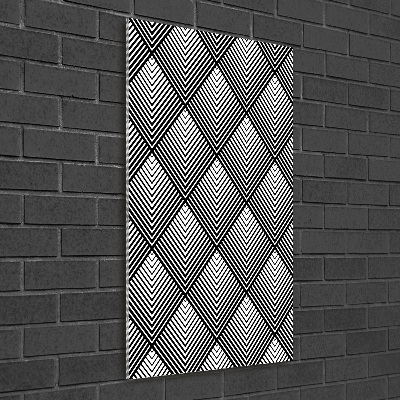 Quadro di vetro verticale Sfondo geometrico