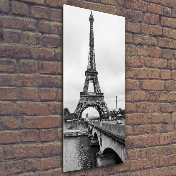 Quadro stampa su vetro verticale Torre Eiffel Parigi