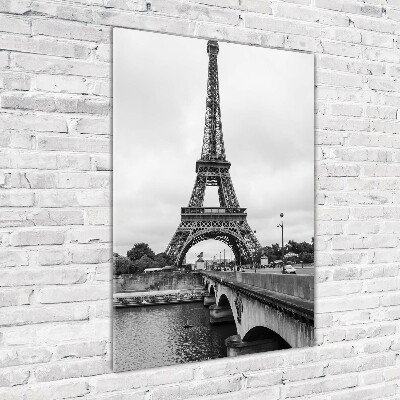 Quadro stampa su vetro verticale Torre Eiffel Parigi
