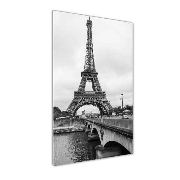 Quadro stampa su vetro verticale Torre Eiffel Parigi