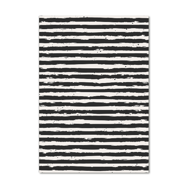 Quadro stampa su vetro verticale Strisce bianche e nere