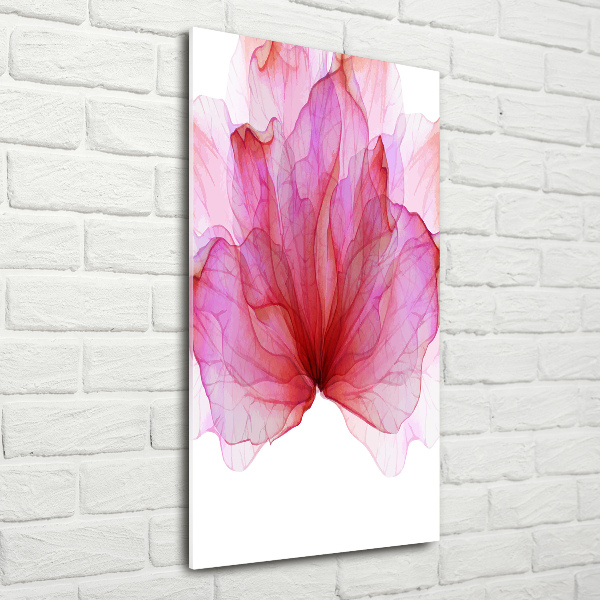 Quadro in vetro verticale Fiore rosa