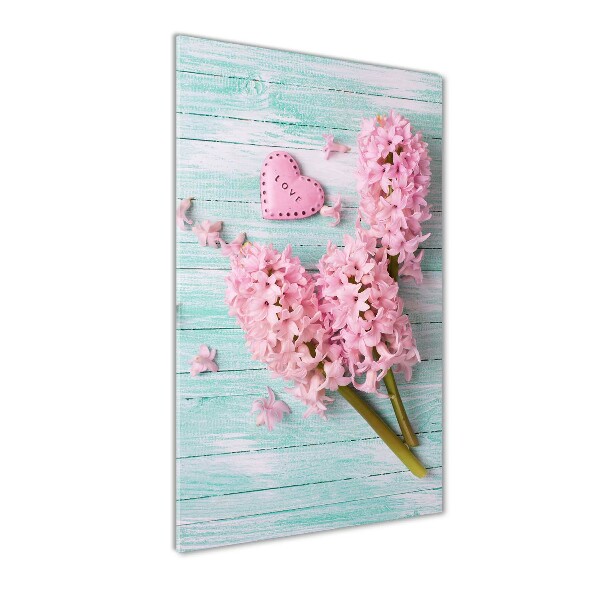 Quadro di vetro verticale Fiori di lillà