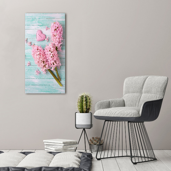 Quadro di vetro verticale Fiori di lillà