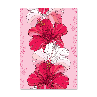 Quadro di vetro verticale Ibisco