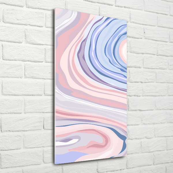 Quadro in vetro verticale Onde astratte