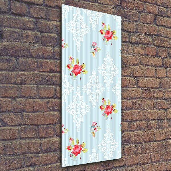 Quadro stampa su vetro verticale Rose