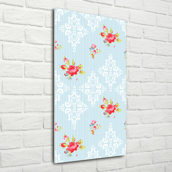 Quadro stampa su vetro verticale Rose