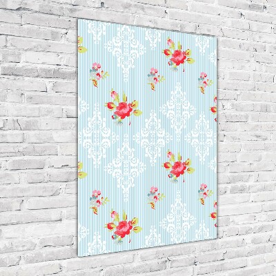 Quadro stampa su vetro verticale Rose