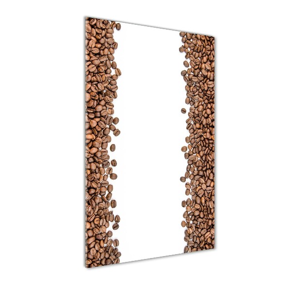 Quadro in vetro verticale Chicchi di caffè