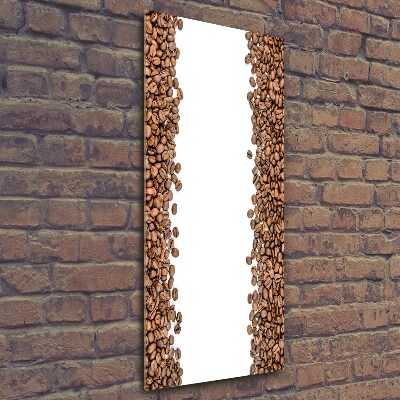 Quadro in vetro verticale Chicchi di caffè