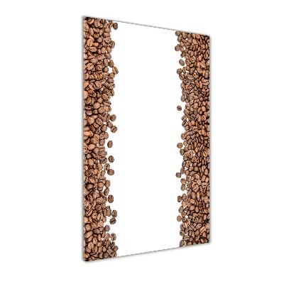 Quadro in vetro verticale Chicchi di caffè