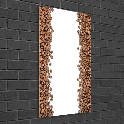 Quadro in vetro verticale Chicchi di caffè