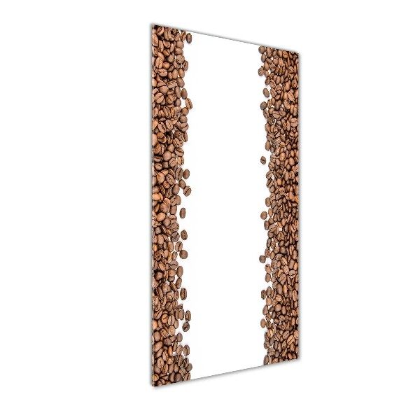 Quadro in vetro verticale Chicchi di caffè