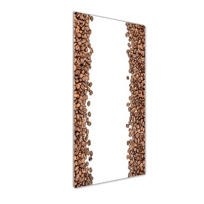 Quadro in vetro verticale Chicchi di caffè