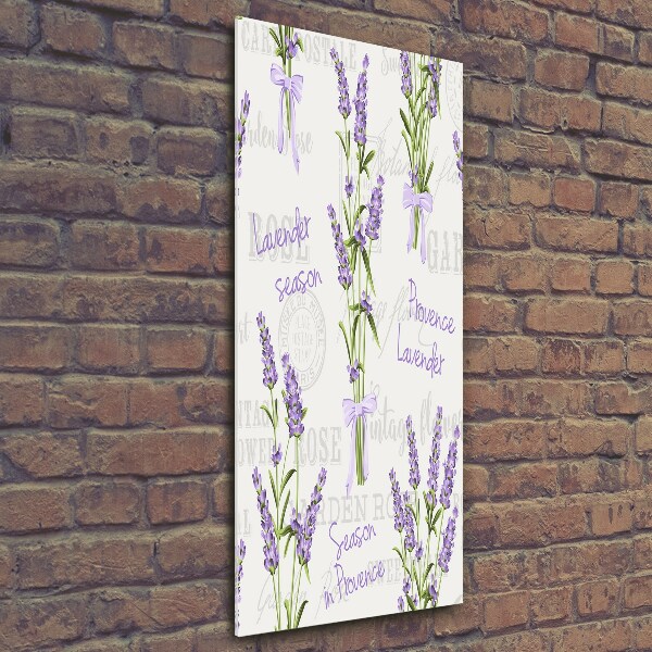 Quadro vetro verticale Lavanda