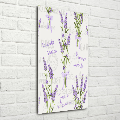 Quadro vetro verticale Lavanda