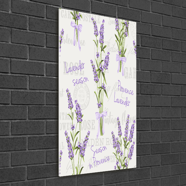 Quadro vetro verticale Lavanda