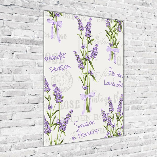 Quadro vetro verticale Lavanda