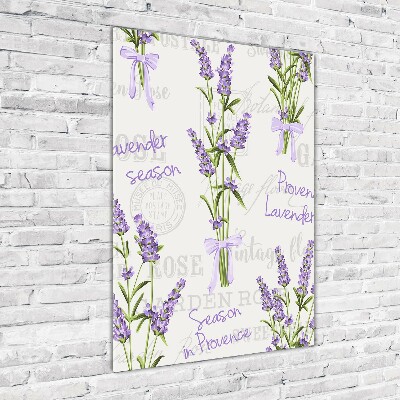 Quadro vetro verticale Lavanda