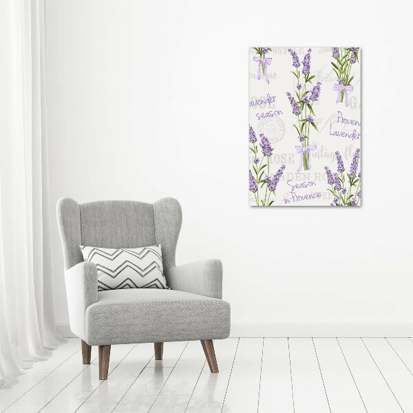 Quadro vetro verticale Lavanda