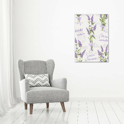 Quadro vetro verticale Lavanda
