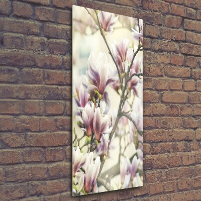 Quadro stampa su vetro verticale Magnolia