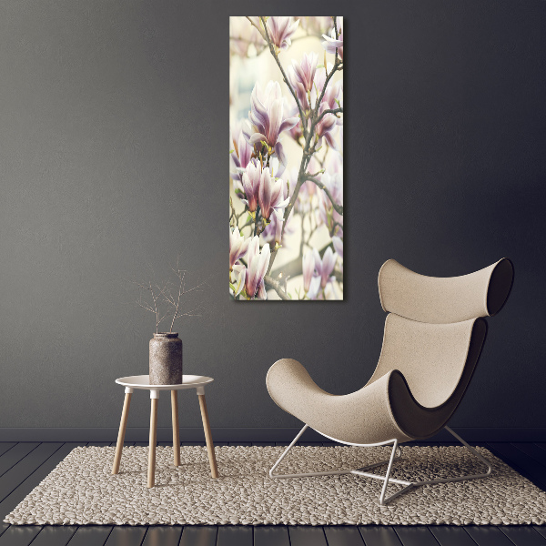 Quadro stampa su vetro verticale Magnolia
