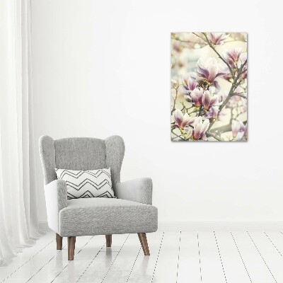 Quadro stampa su vetro verticale Magnolia