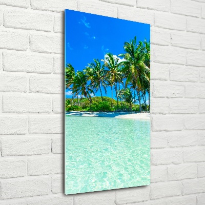 Quadro in vetro verticale Spiaggia tropicale