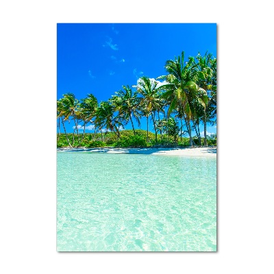 Quadro in vetro verticale Spiaggia tropicale